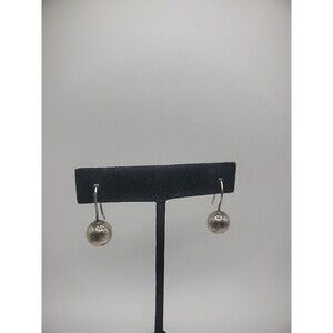 Vintage Earrings 925 Sterling Silver Drop Dangle Ball Hook Jewelry Fine